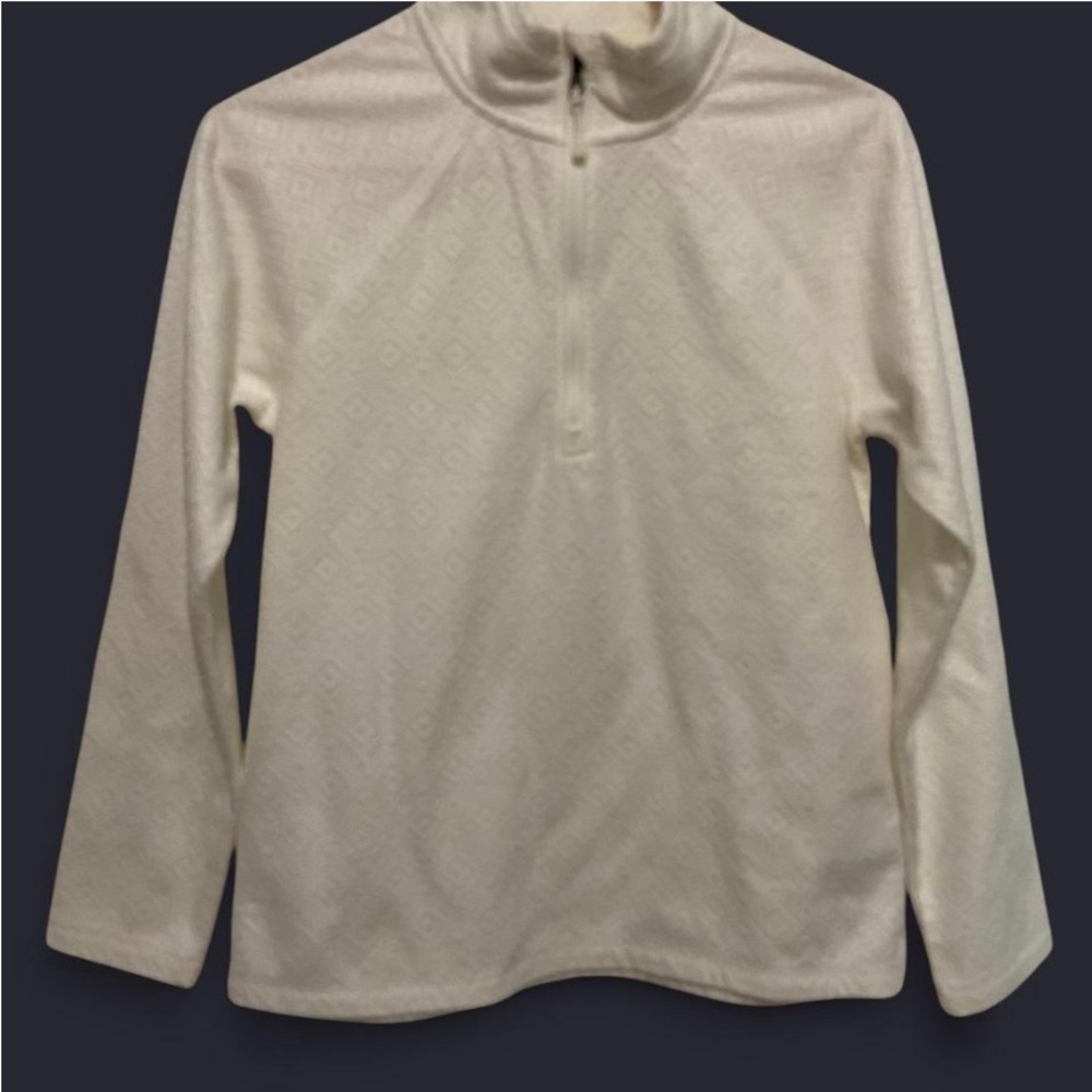 eddie bauer cream Quarter-Zip Pullover